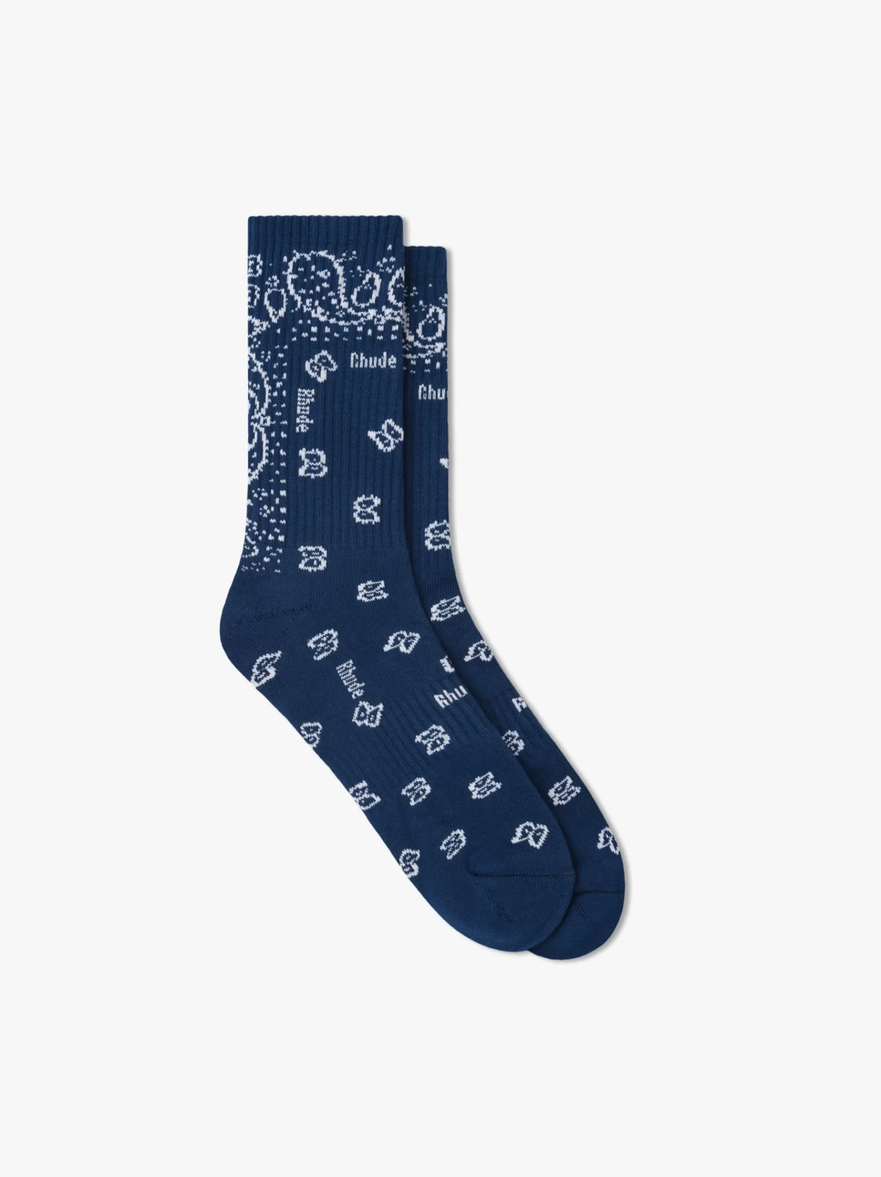 R H U D E Socks>BANDANA JACQUARD SOCK