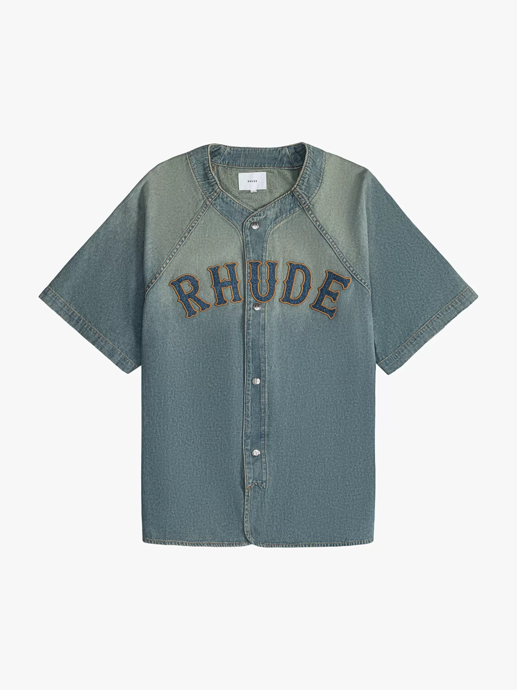 R H U D E Denim>BASEBALL DENIM SHIRT