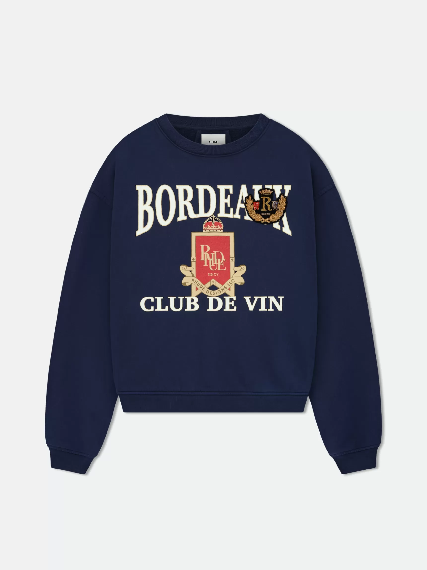 R H U D E Sweatshirts>BORDEAUX CREWNECK