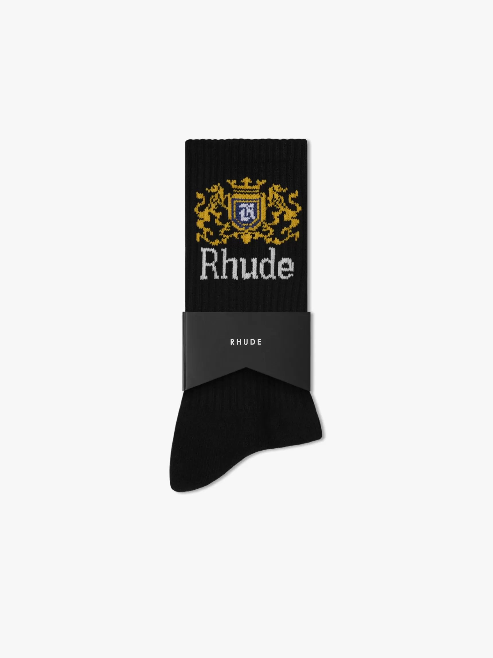 R H U D E Socks>CREST LOGO SOCK