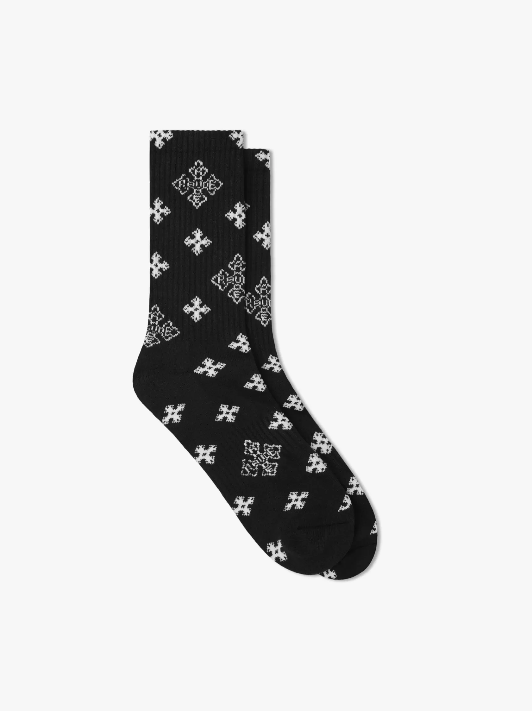 R H U D E Socks>CROSS PAISLEY JACQUARD SOCK