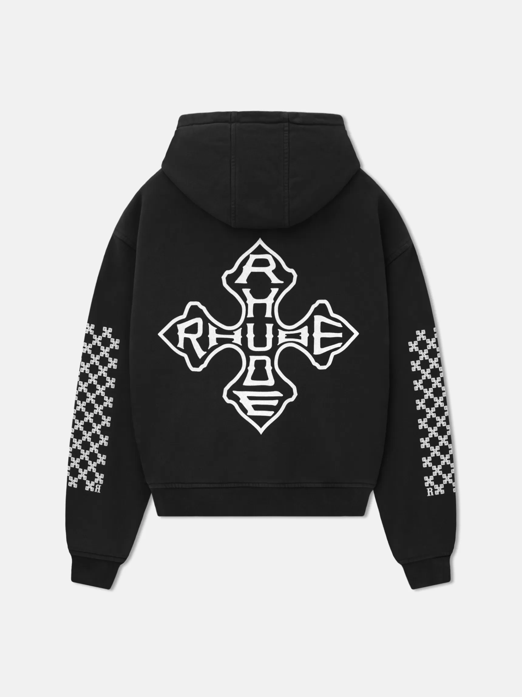 R H U D E Sweatshirts>CROSS ZIP-UP HOODIE