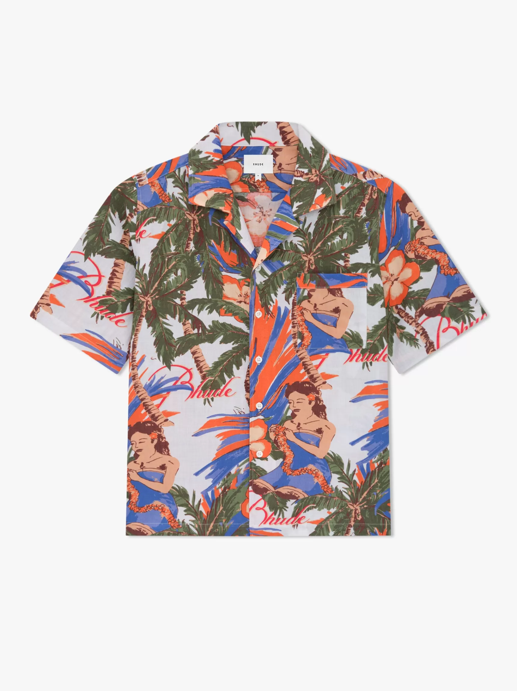 R H U D E Shirts>LE FLEUR LINEN SHIRT