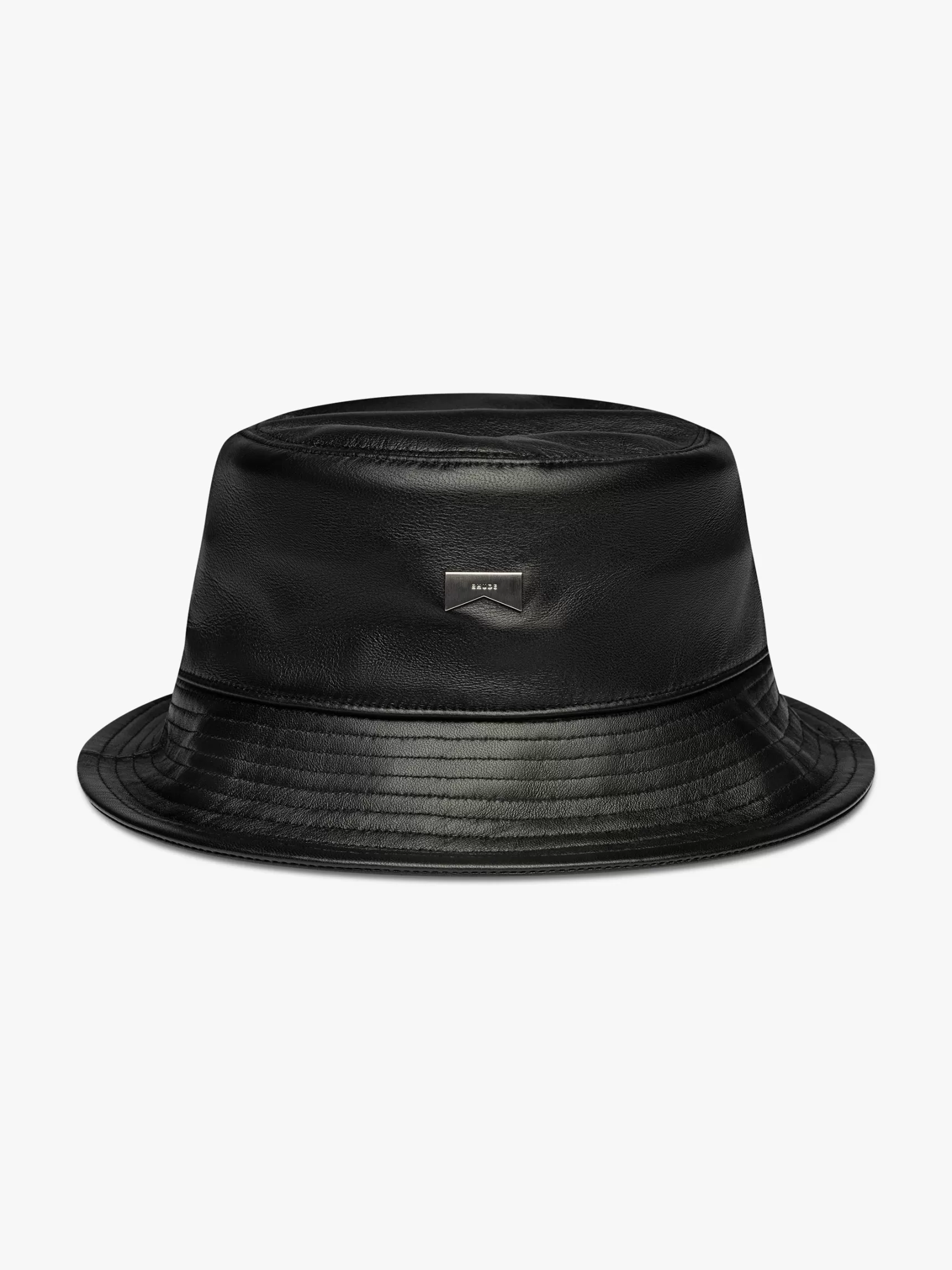 R H U D E Hats>LEATHER BUCKET HAT