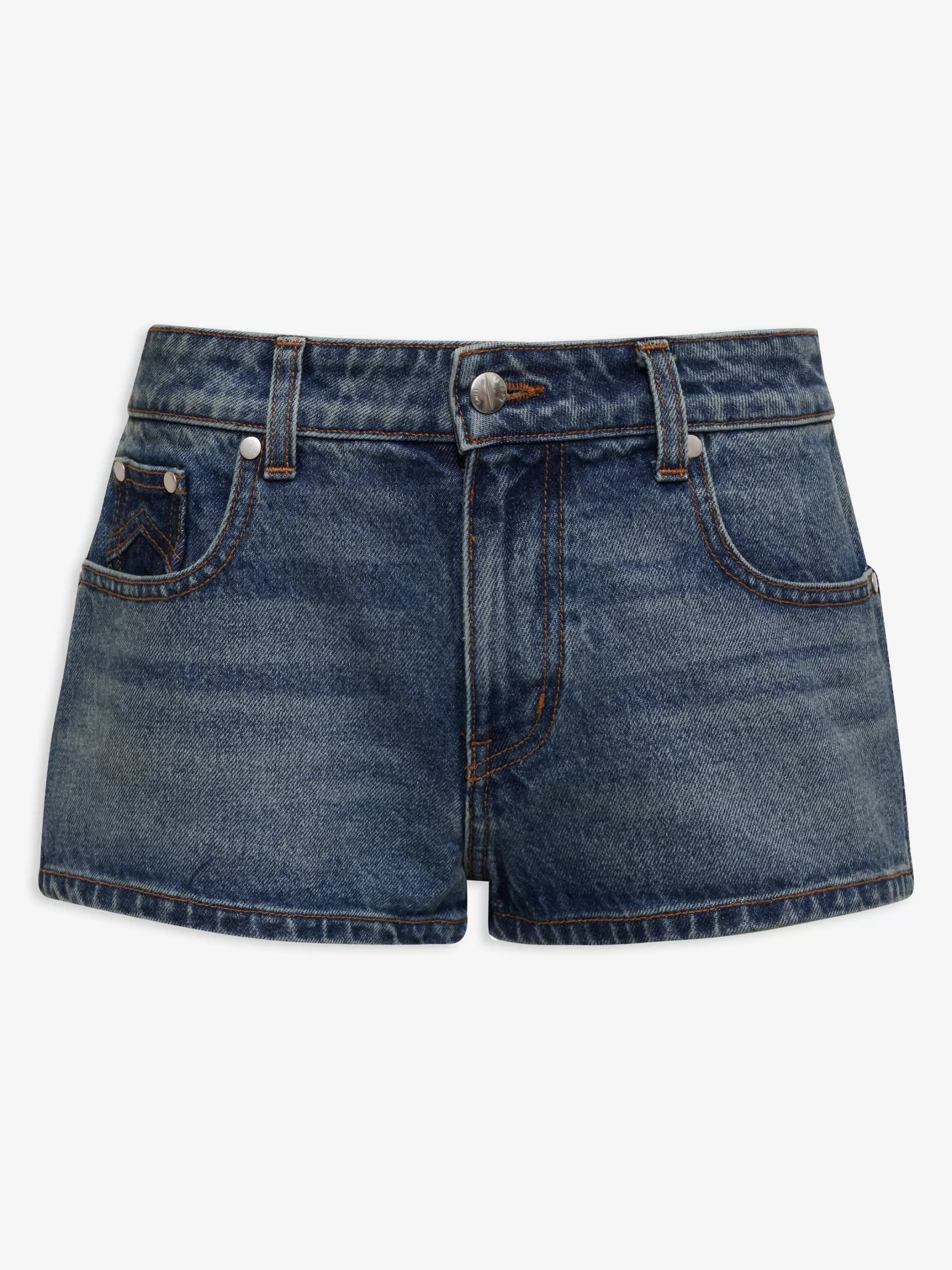 Women R H U D E Bottoms | Denim>LOW-WAIST DENIM SHORTS