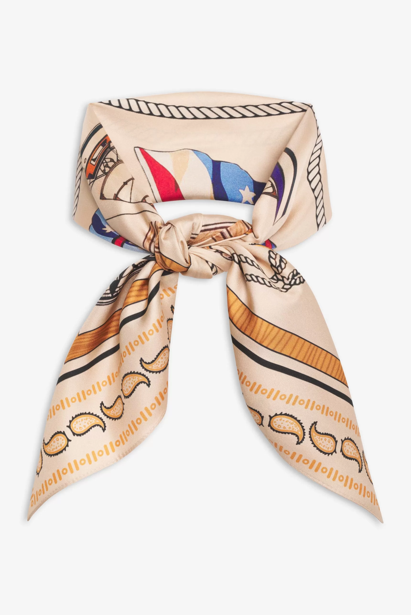 Women R H U D E Accessories>NAUTICAL PRINTED SCARF