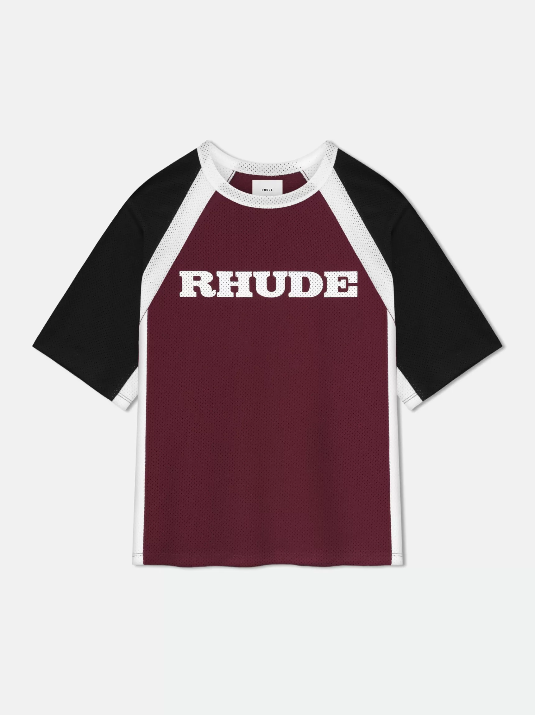 Women R H U D E Tops>RACING LOGO MESH SHIRT