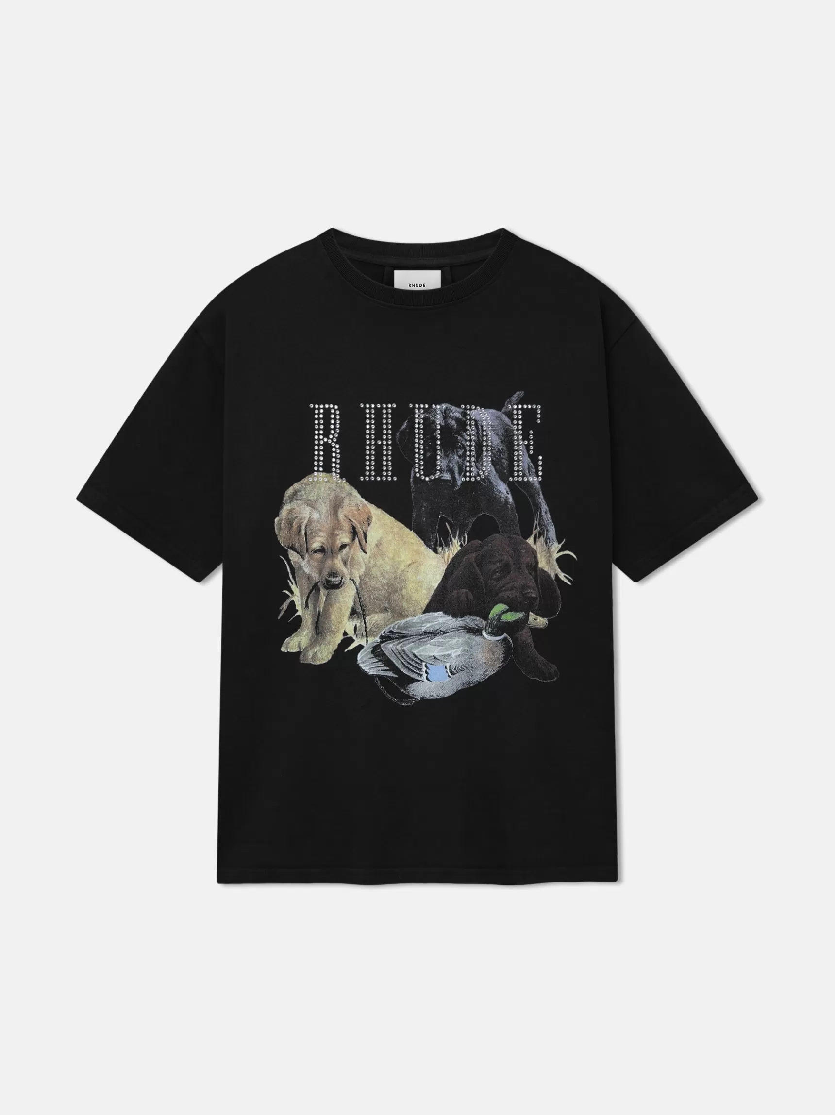 R H U D E Tees>RHINESTONE HUNTING DOG TEE