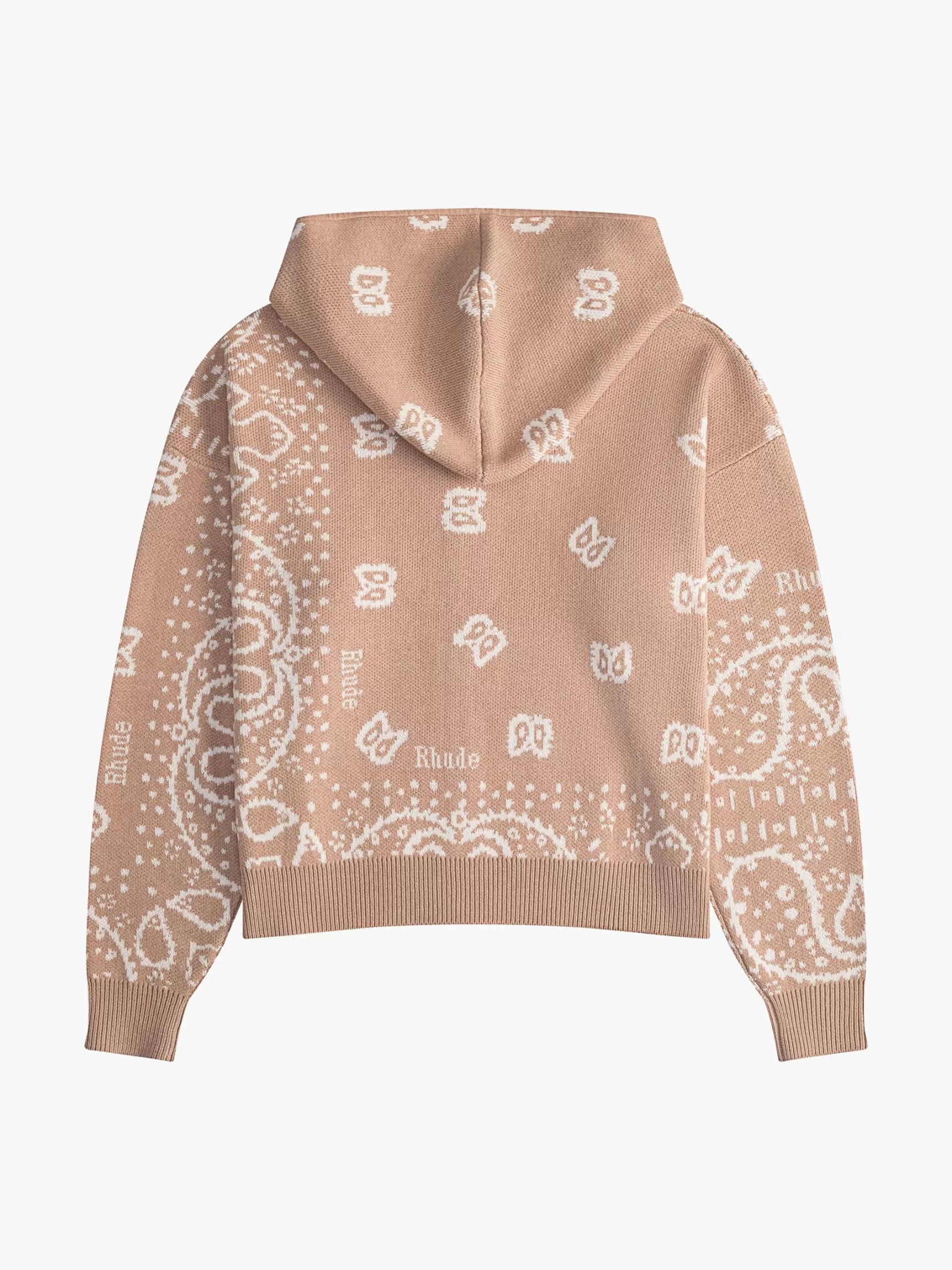 R H U D E Luxe Knitwear>RHUDE BANDANA KNIT ZIP-UP