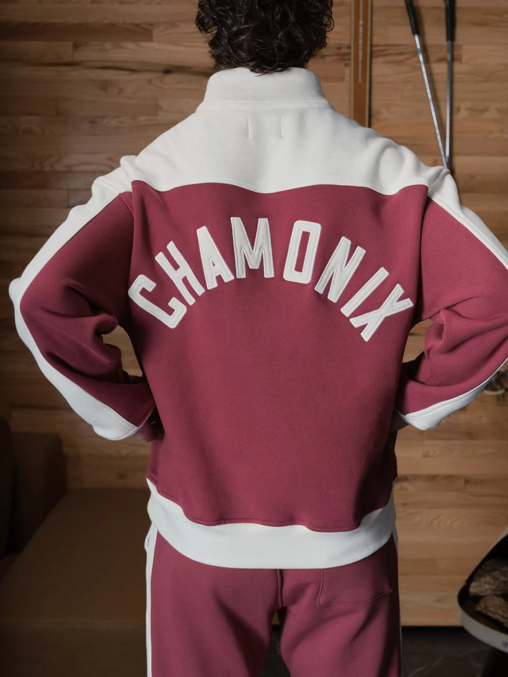 R H U D E Sweatshirts>RHUDE CHAMONIX QUARTER-ZIP VARSITY