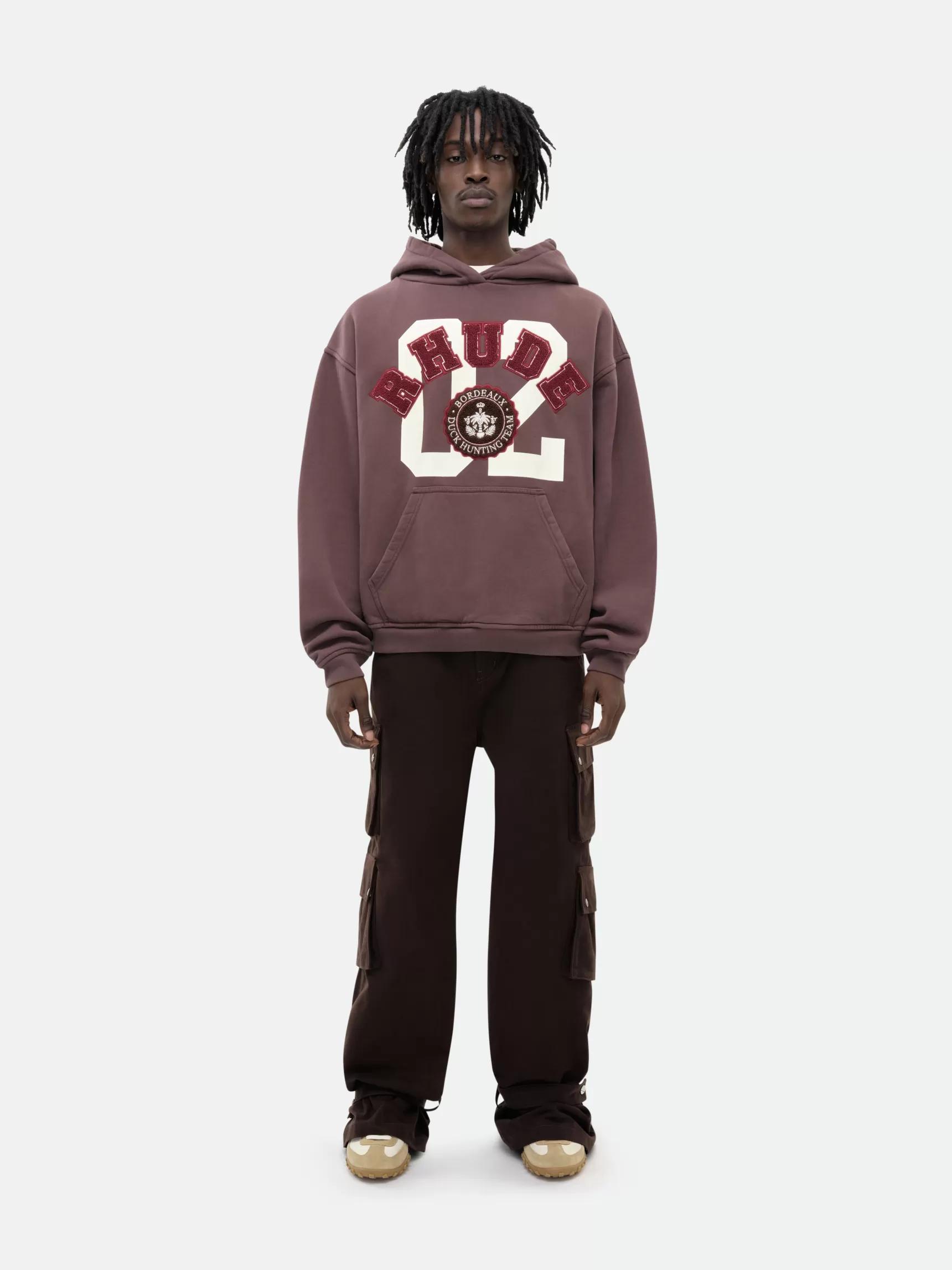 R H U D E Sweatshirts>RHUDE CHENILLE HUNTING CLUB HOODIE