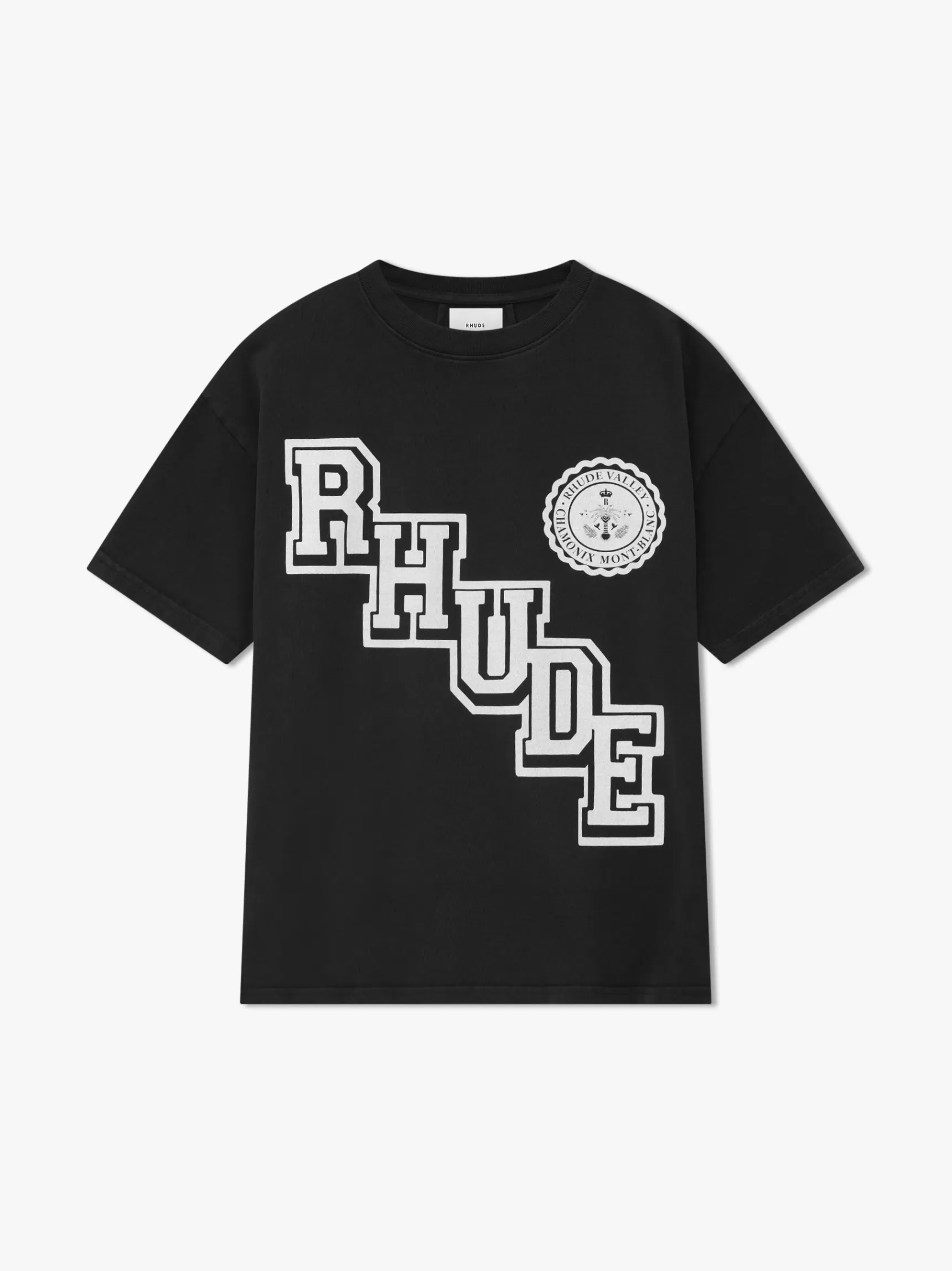 R H U D E Tees>RHUDE COLLEGIATE CREST TEE