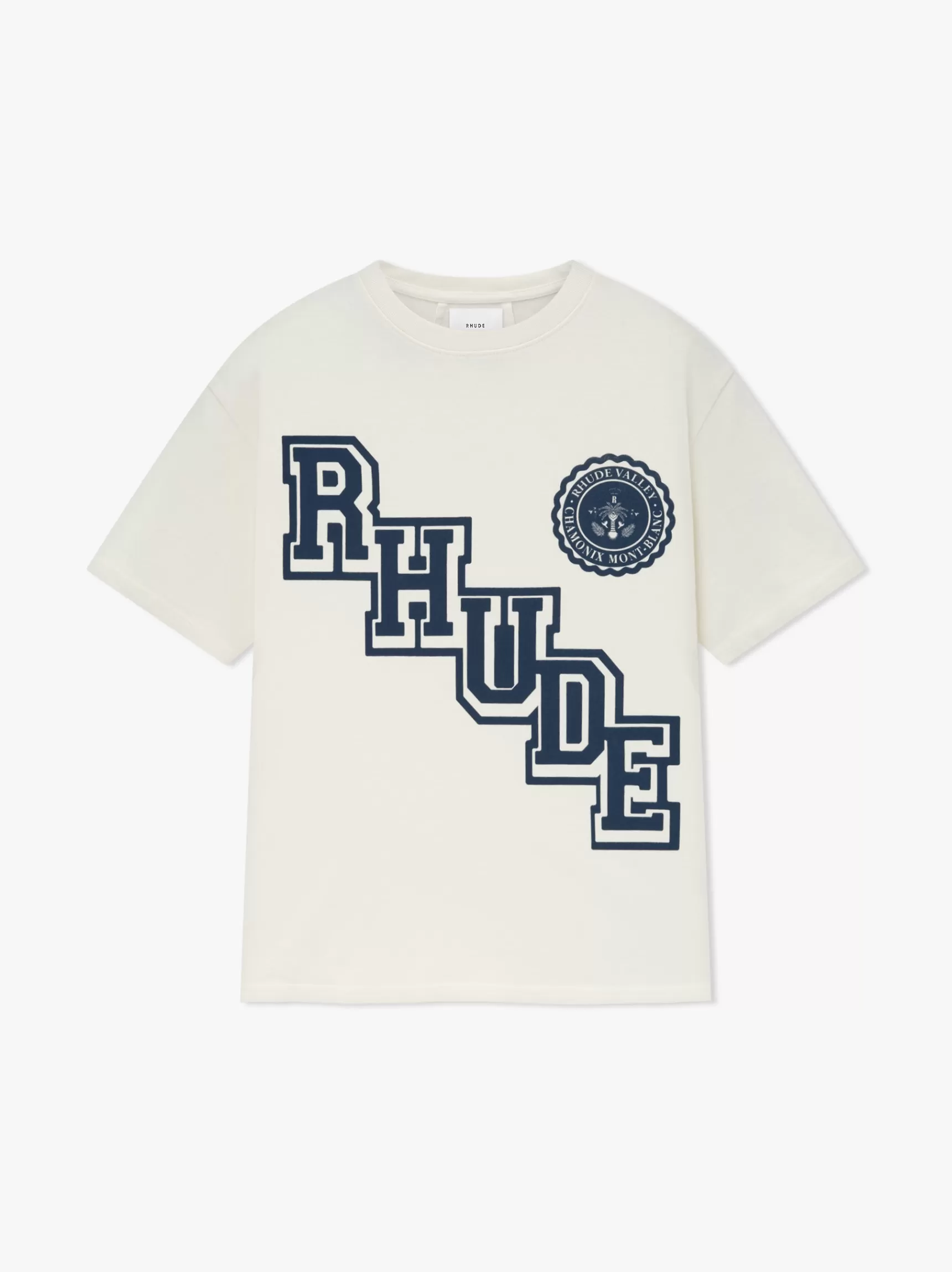 R H U D E Tees>RHUDE COLLEGIATE CREST TEE