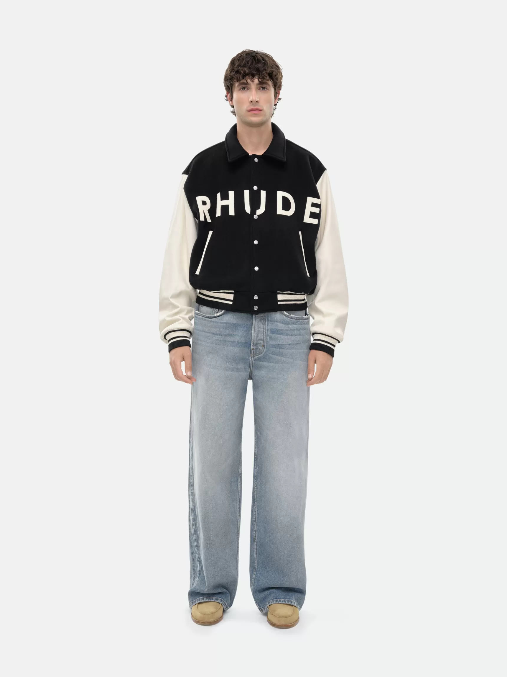 R H U D E Outerwear>RHUDE COLLEGIATE JACKET