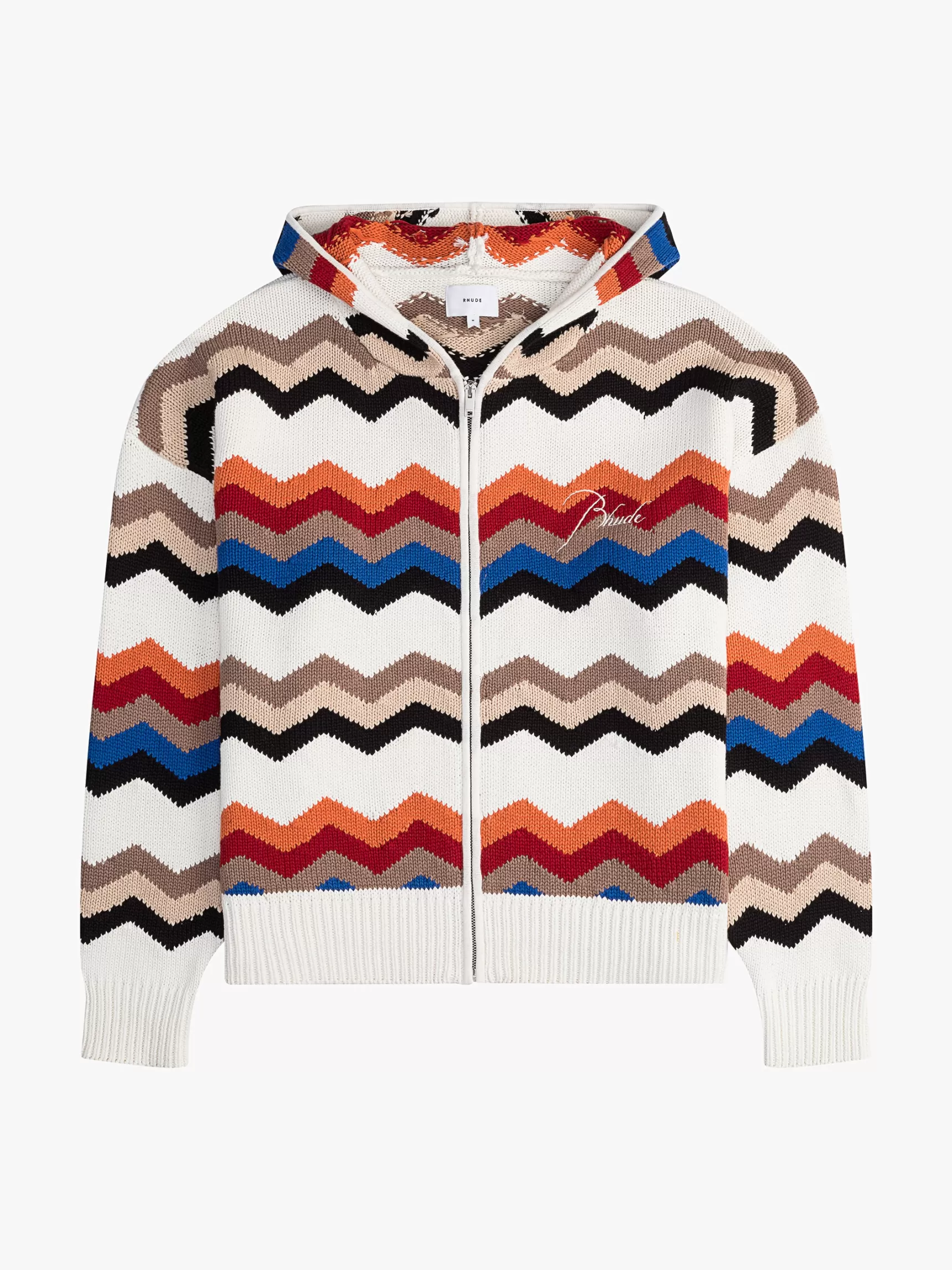 R H U D E Luxe Knitwear>RHUDE CYRIL KNIT ZIP-UP