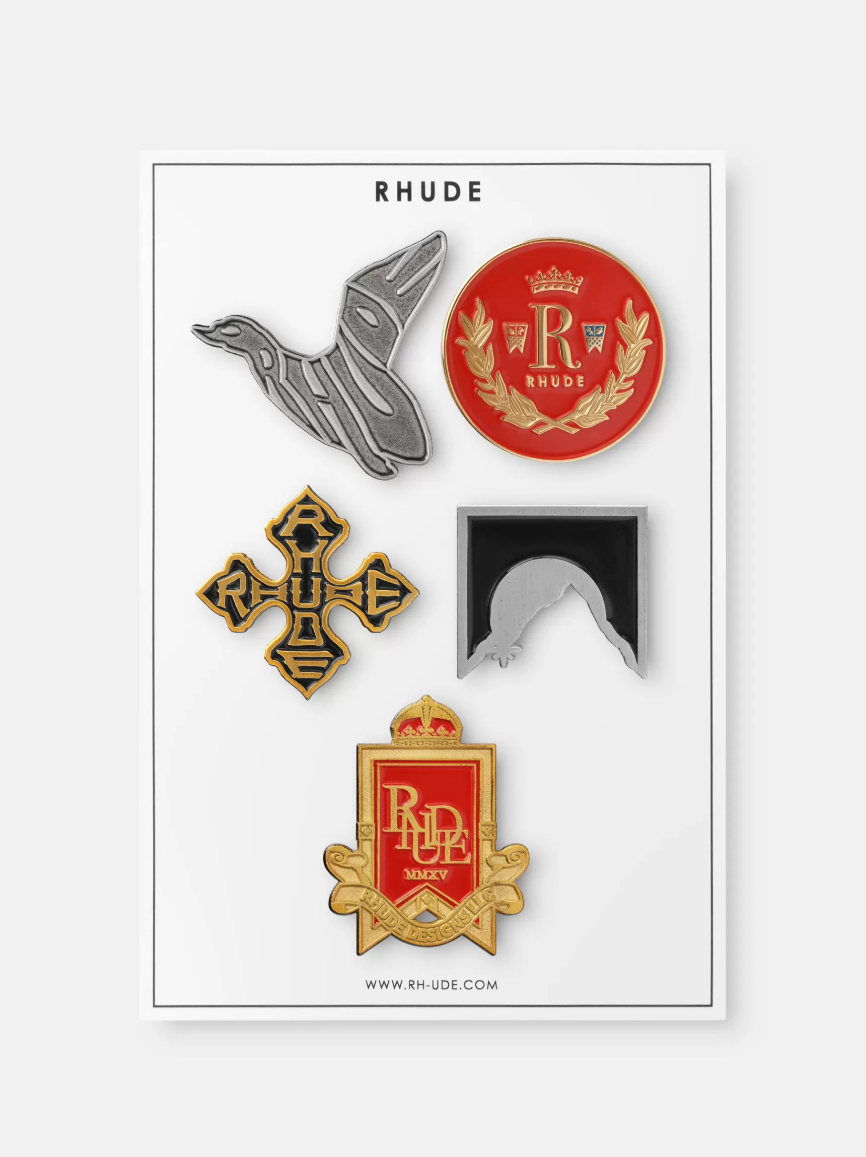 R H U D E Hats>RHUDE ENAMEL PIN SET - HOLIDAY EDITION