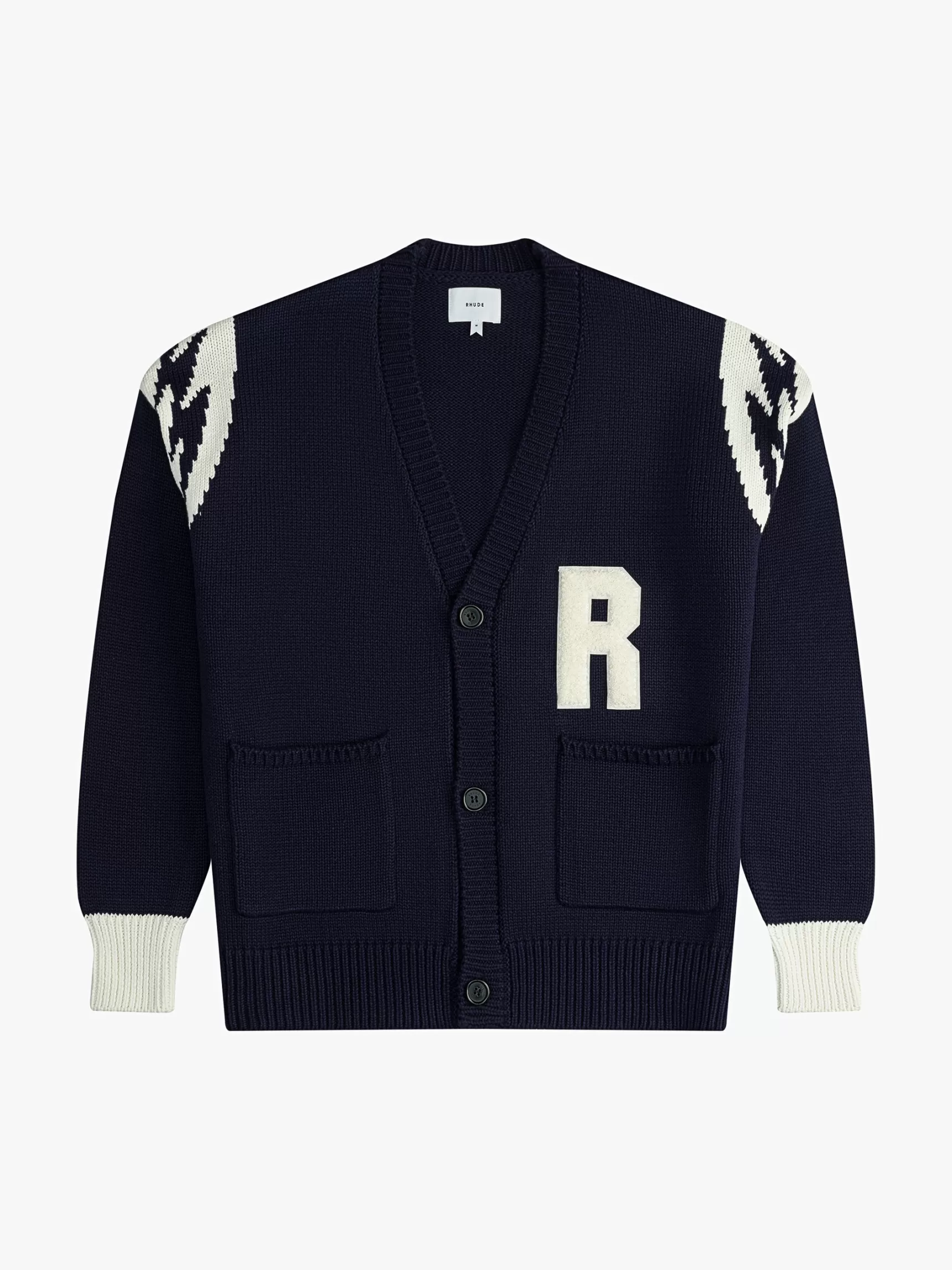 R H U D E Luxe Knitwear>RHUDE LIGHTNING KNIT CARDIGAN