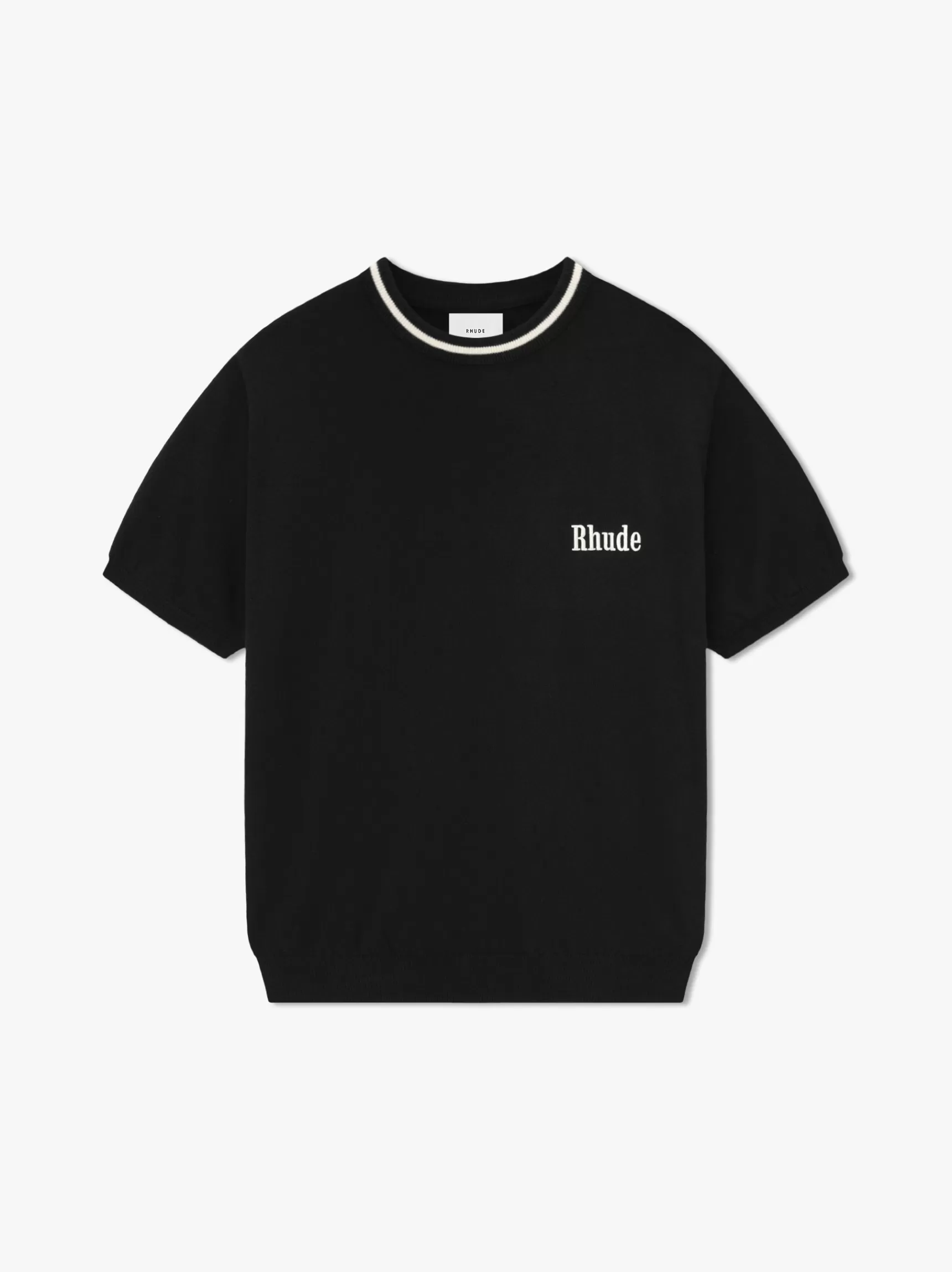 R H U D E Luxe Knitwear | Tees>RHUDE LOGO KNIT TEE