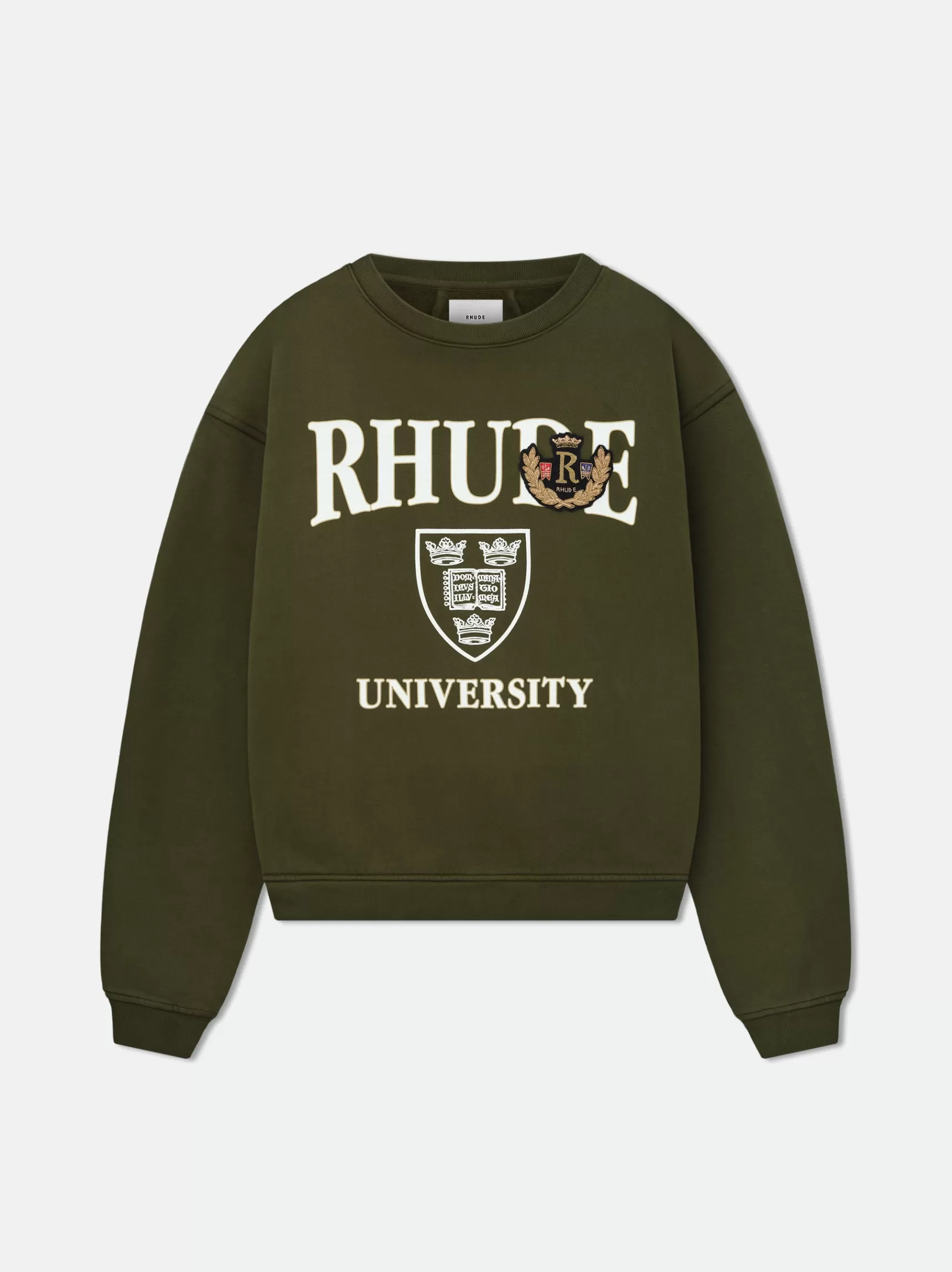 R H U D E Sweatshirts>RHUDE OXFORD CREWNECK