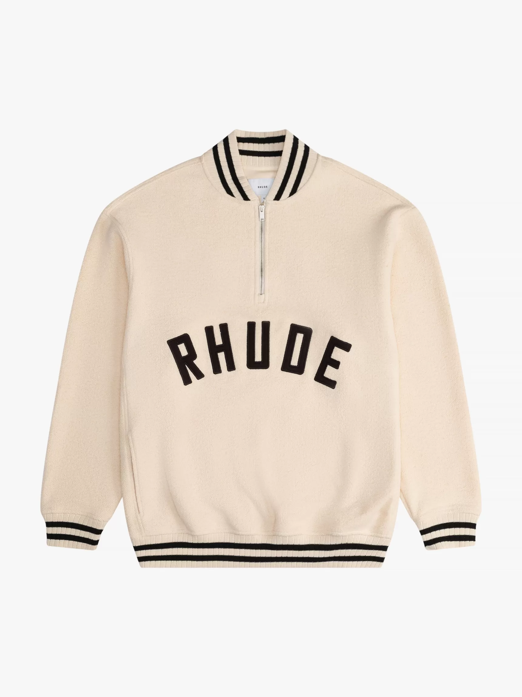 R H U D E Sweatshirts>RHUDE QUARTER-ZIP VARSITY