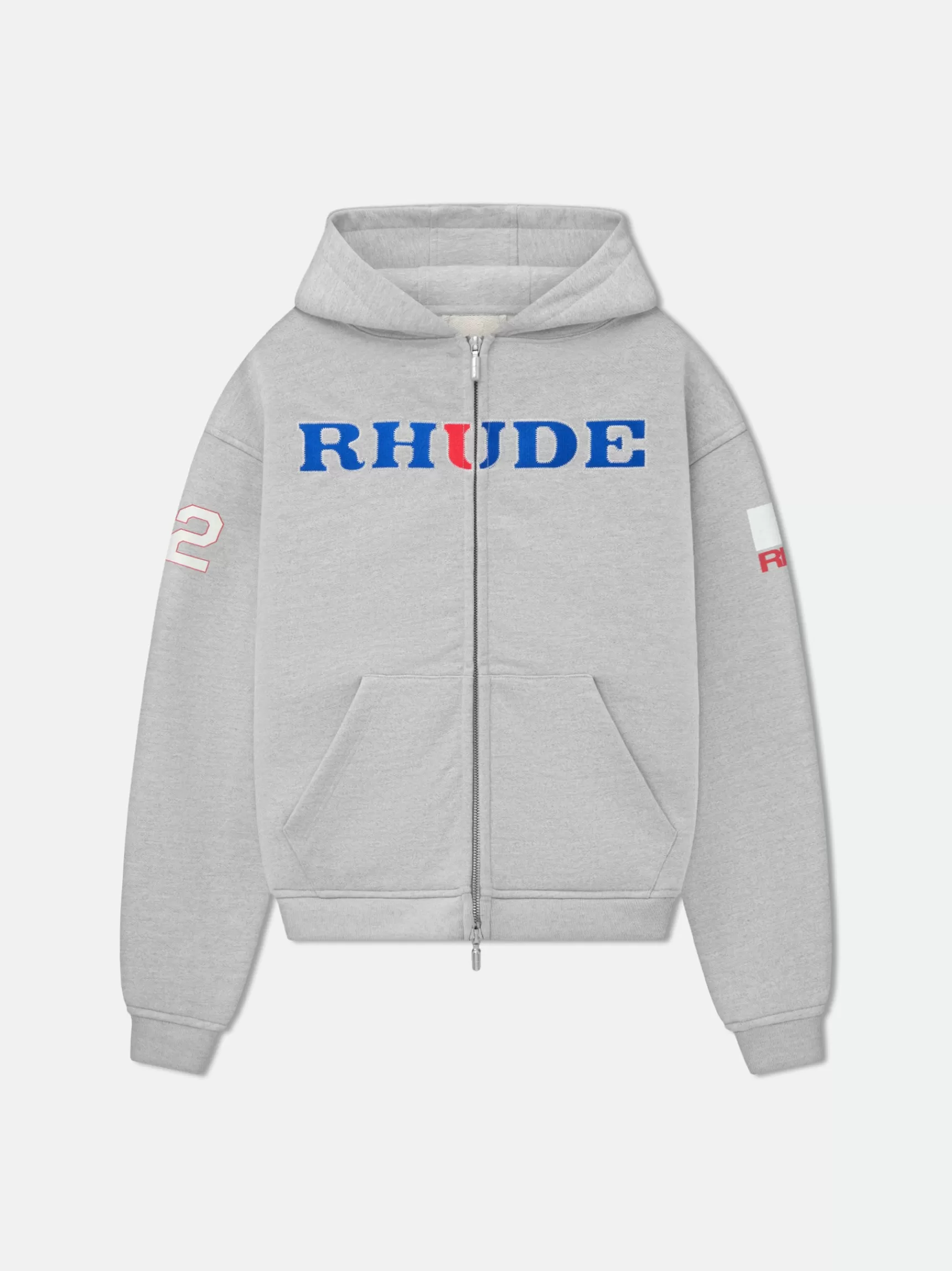 R H U D E Sweatshirts>RHUDE RACING ZIP-UP HOODIE