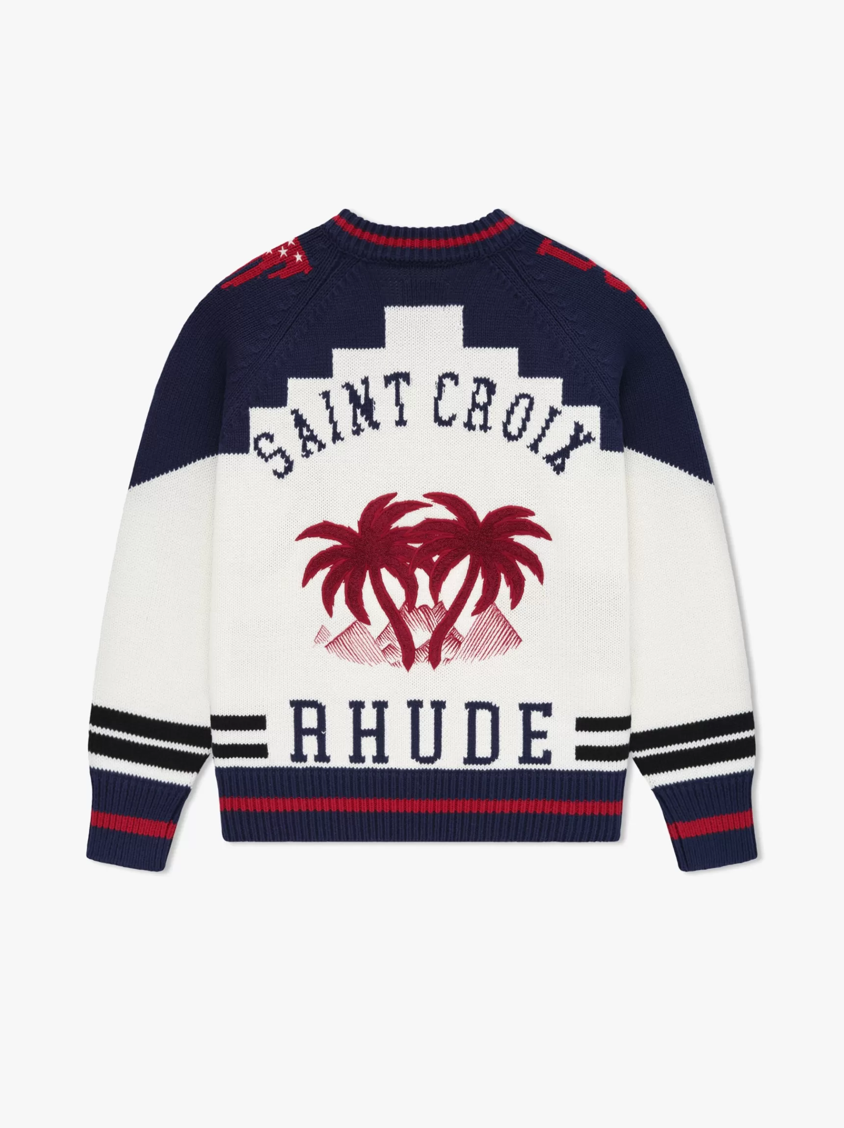 R H U D E Luxe Knitwear>RHUDE ST. CROIX KNIT ZIP-UP