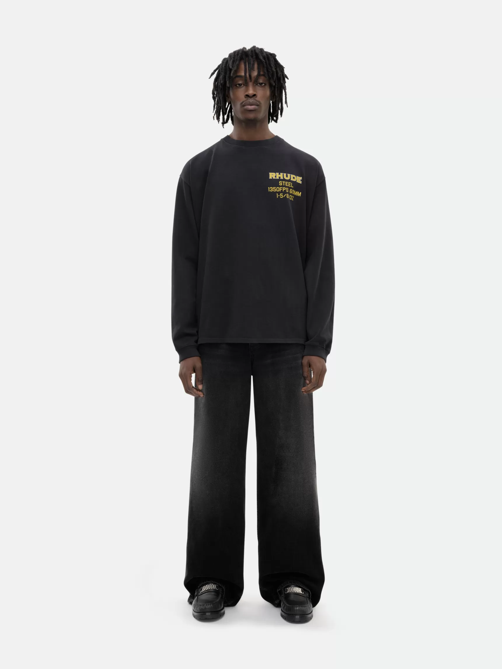 R H U D E Tees>RHUDE STEEL LS TEE