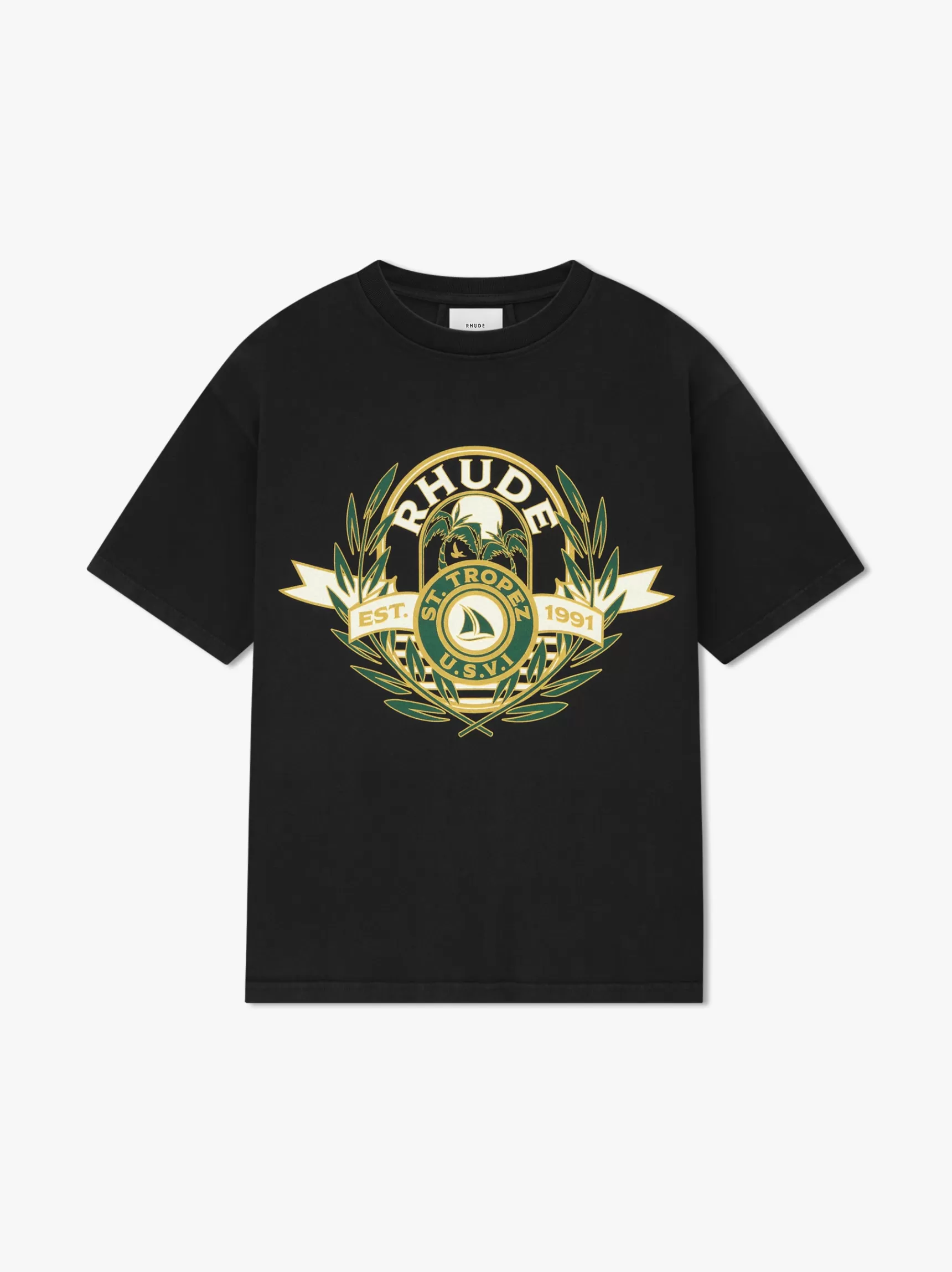 R H U D E Tees>ST. TROPEZ YACHT CREST TEE